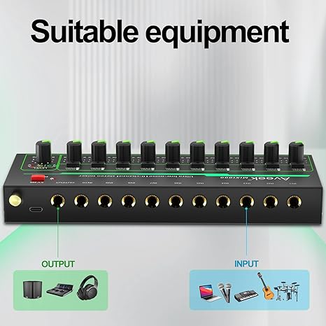Aveek 10 Channel Mixer - Mini  – Audio Mixer 4 Channel Bewertung und Preis