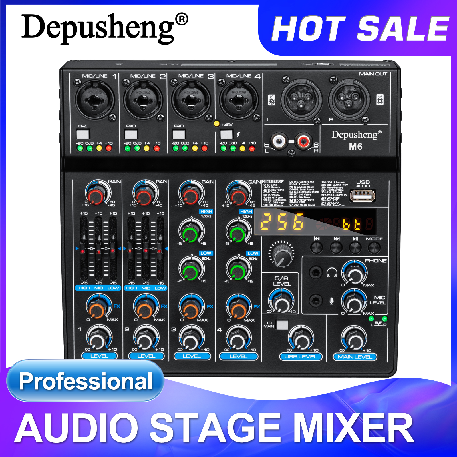 6 Channels Sound Mixing Consol – Audio Mixer 4 Channel Bewertung und Preis