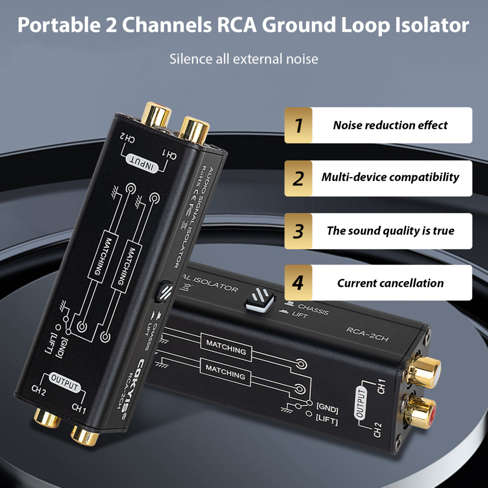 Portable 2 Channels RCA Ground – Audio Music Isolator Bewertung und Preis
