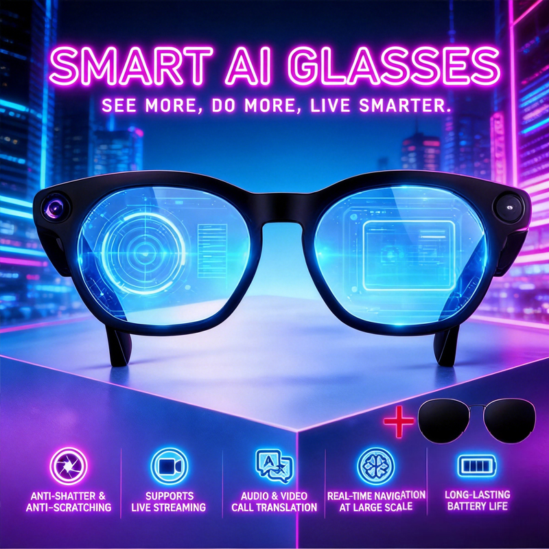 New Fashionable Smart Glasses  – Audio Music To Video Ai Free Bewertung und Preis