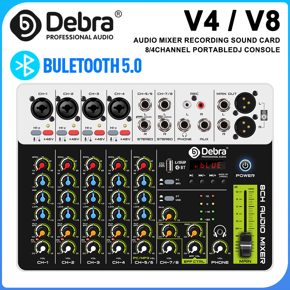 Debra V8 Audio Mixing Console  – Audio Mixer 4 Channel Bewertung und Preis