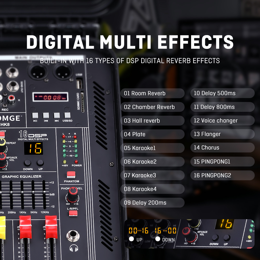 BOMGE HK-8 Professional Mixer  – Audio Mixer 4 Channel Bewertung und Preis