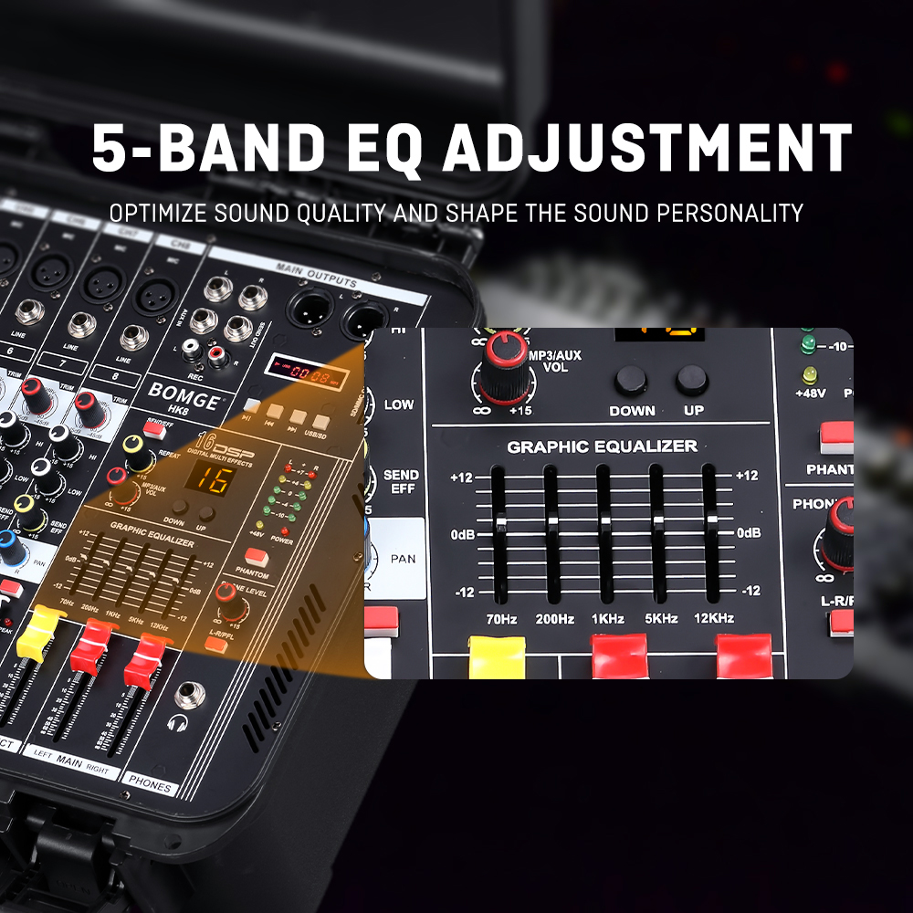 BOMGE HK-8 Professional Mixer  – Audio Mixer 4 Channel Bewertung und Preis