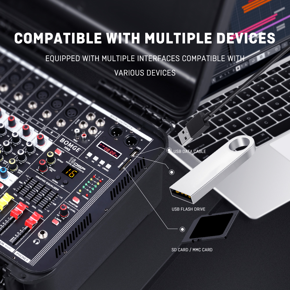 BOMGE HK-8 Professional Mixer  – Audio Mixer 4 Channel Bewertung und Preis