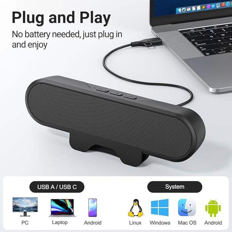 Portable Clip-on USB Soundbar  – Audio Music Free Online Bewertung und Preis