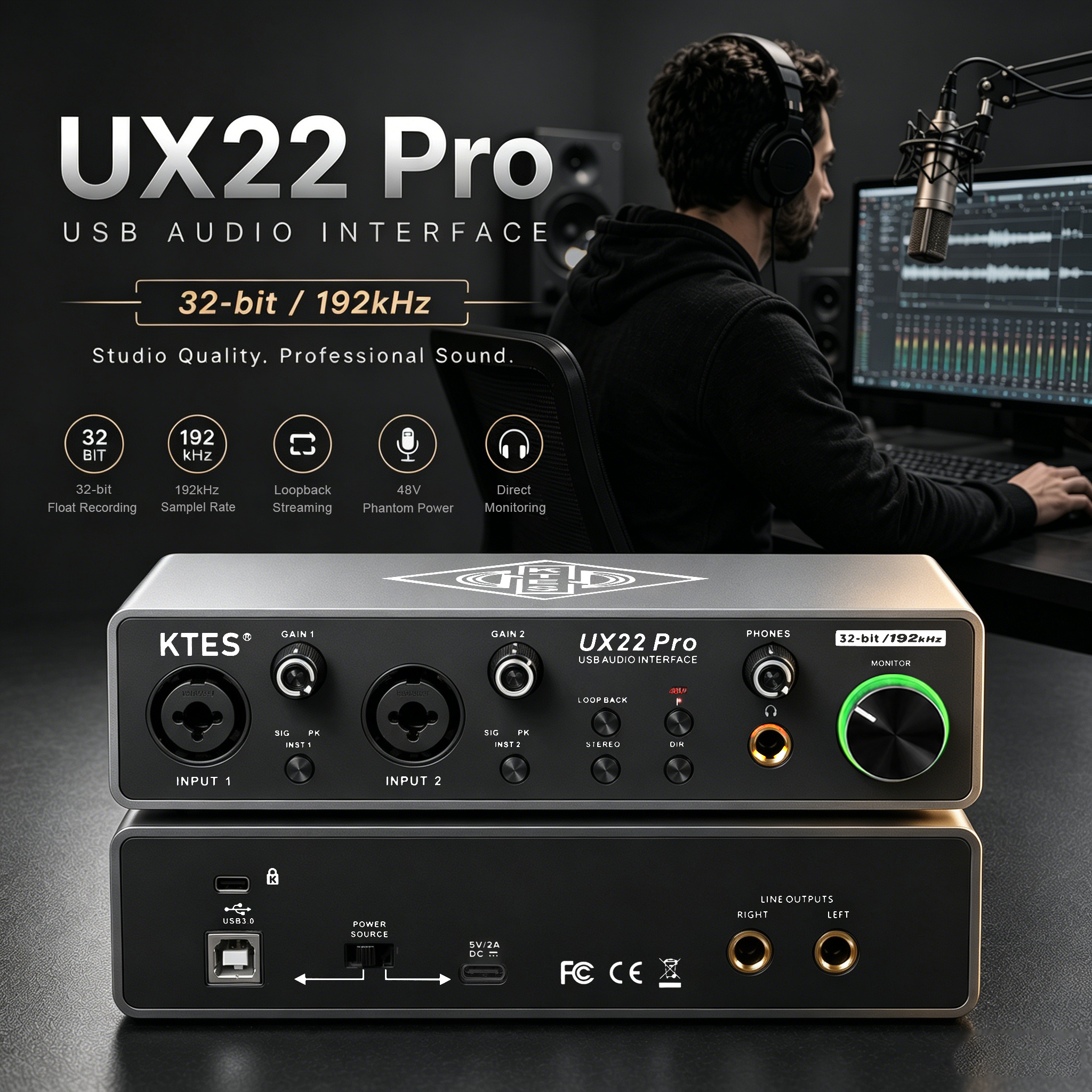 UX22 Pro Audio Interface 192kH – Audio Music Tiktok Bewertung und Preis