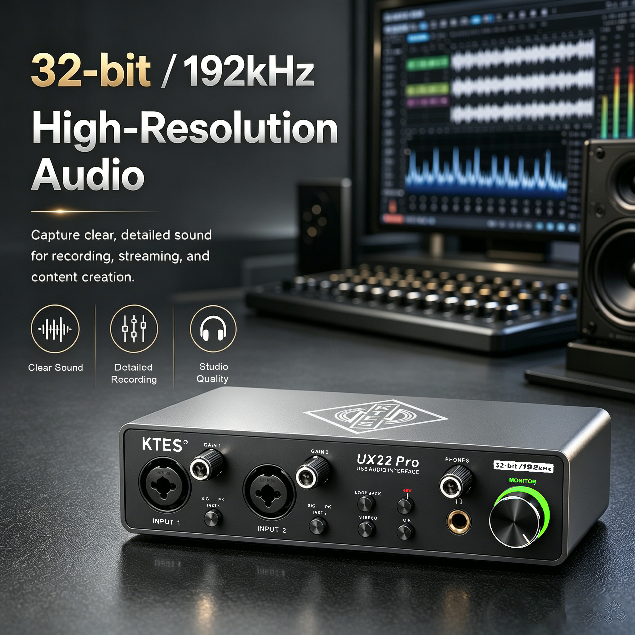 UX22 Pro Audio Interface 192kH – Audio Music Tiktok Bewertung und Preis