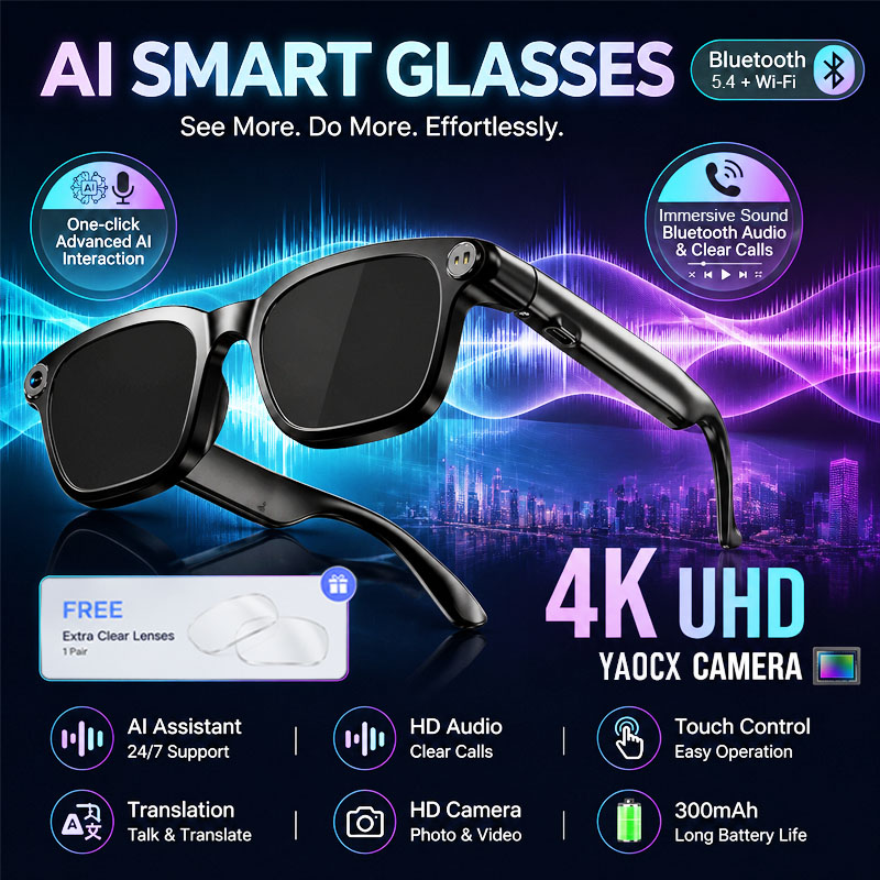 New AI Smart Glasses 800W HD C – Audio Music To Video Ai Free Bewertung und Preis