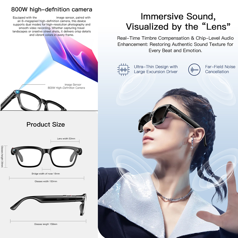 New AI Smart Glasses 800W HD C – Audio Music To Video Ai Free Bewertung und Preis