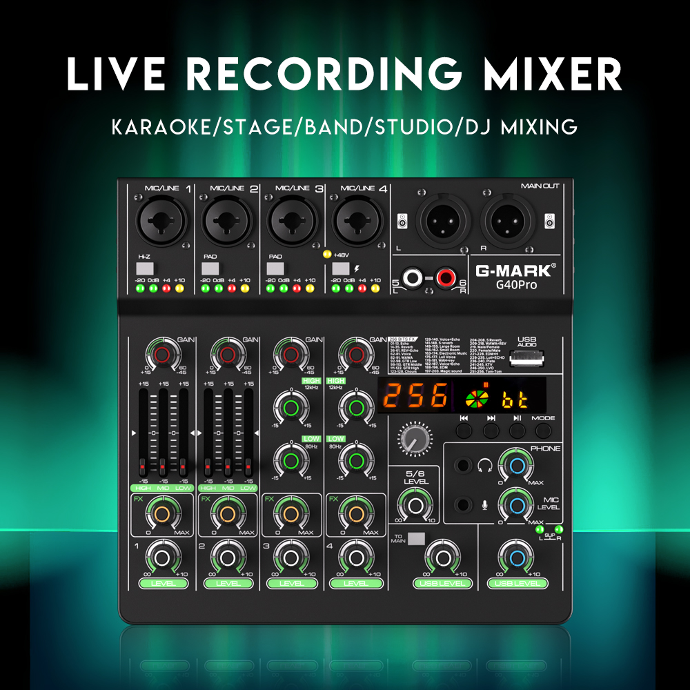 Mixing Console G-MARK G40PRO 4 – Audio Mixer 4 Channel Bewertung und Preis