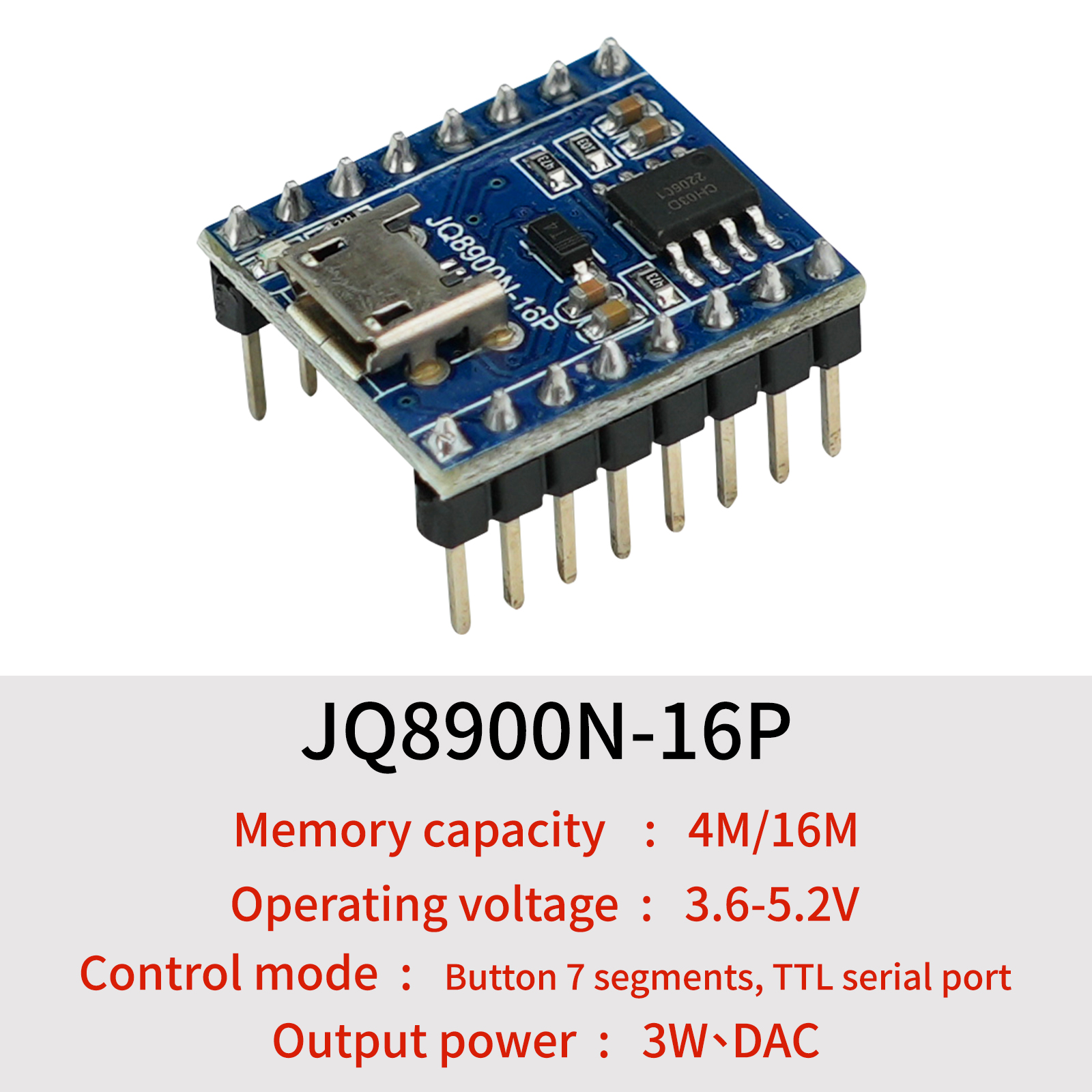 Voice Playback Module, JQ8900N – Audio Music Mp3 Downloader Bewertung und Preis