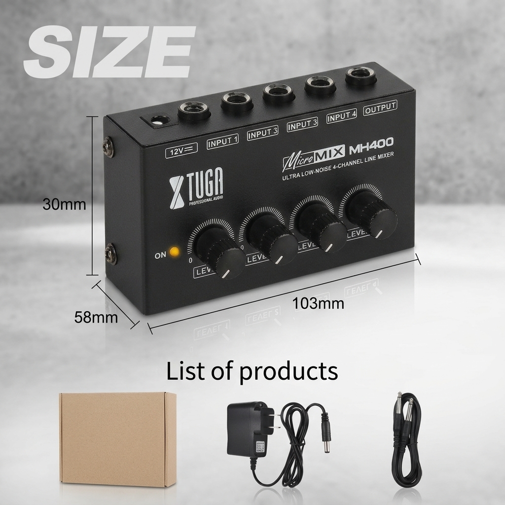 Mini Mixing Console 4 Channel  – Audio Mixer 4 Channel Bewertung und Preis