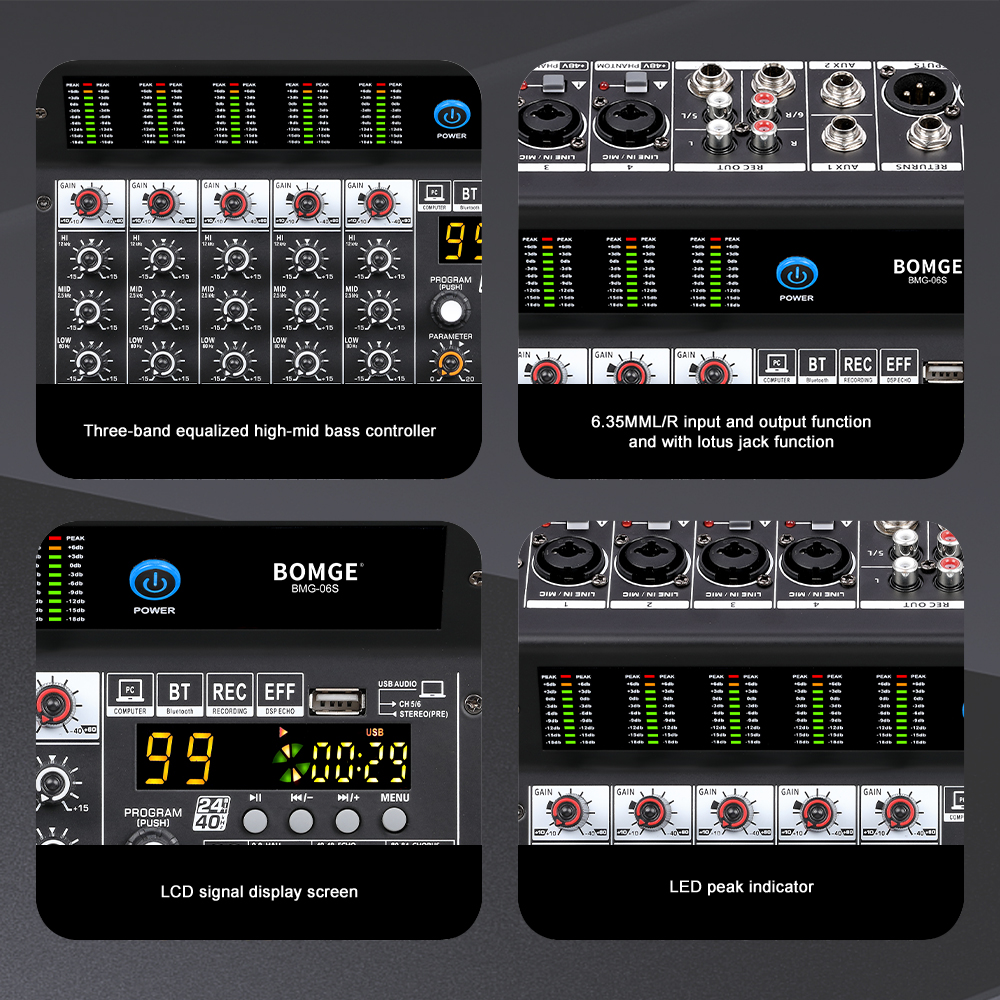 BOMGE Audio Mixer 6 Channel Mi – Audio Mixer 4 Channel Bewertung und Preis