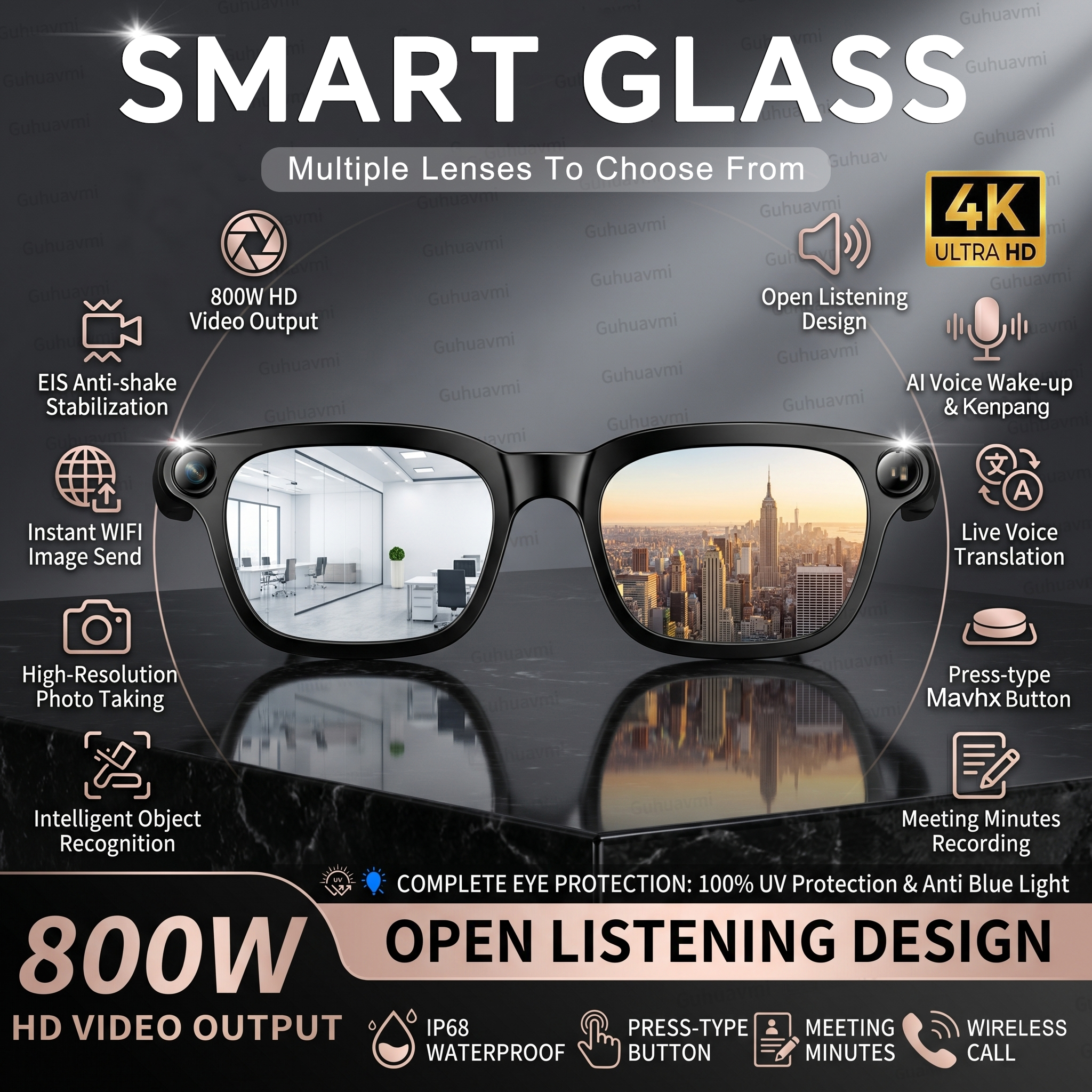 New Smart AI Glasses with 800W – Audio Music To Video Ai Free Bewertung und Preis