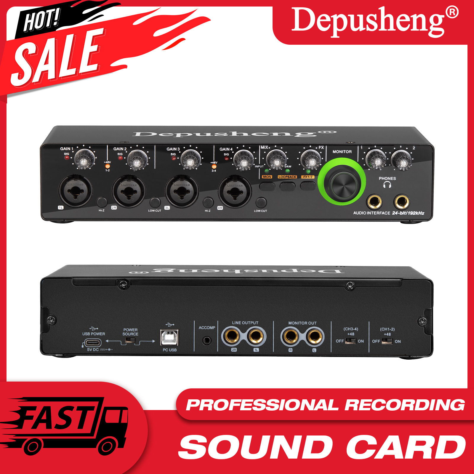 Newest 4 Channel Audio Sound C – Audio Music Interface Bewertung und Preis