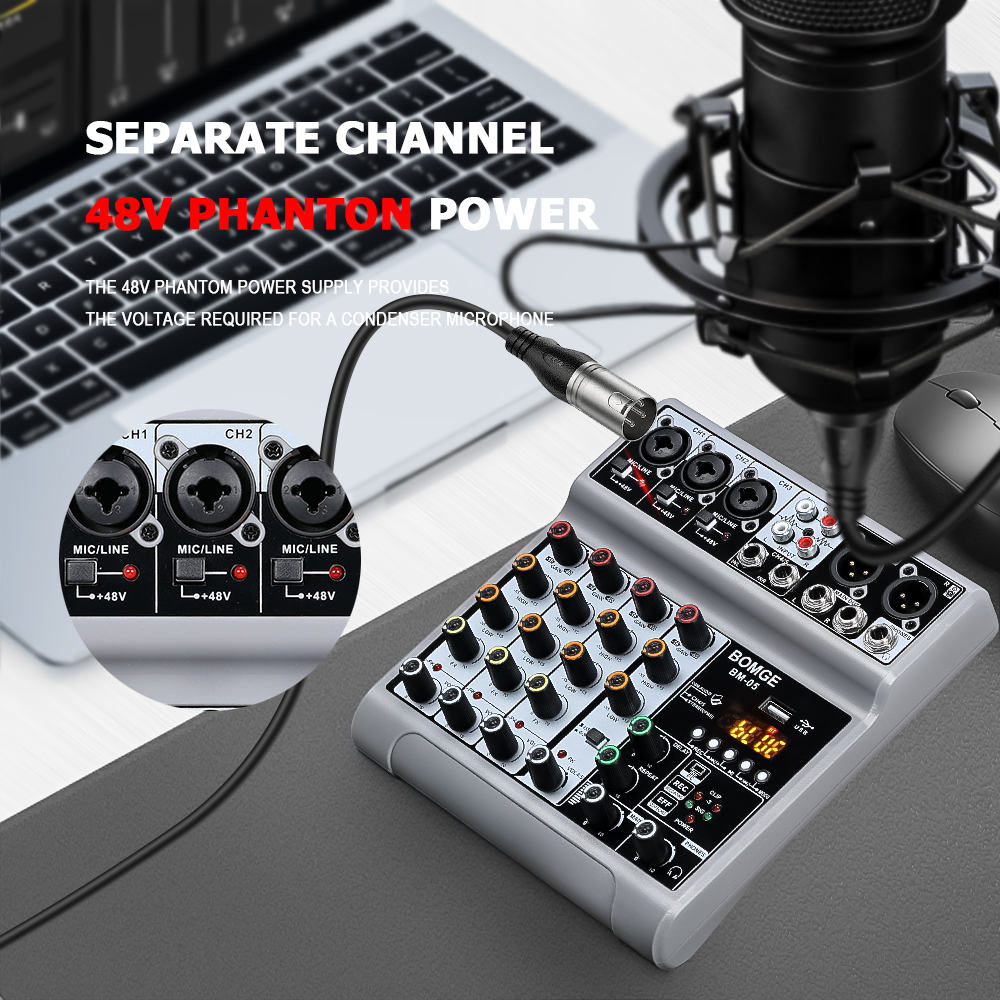 Mixer BM-05 Dj Mixing Console  – Audio Mixer 4 Channel Bewertung und Preis
