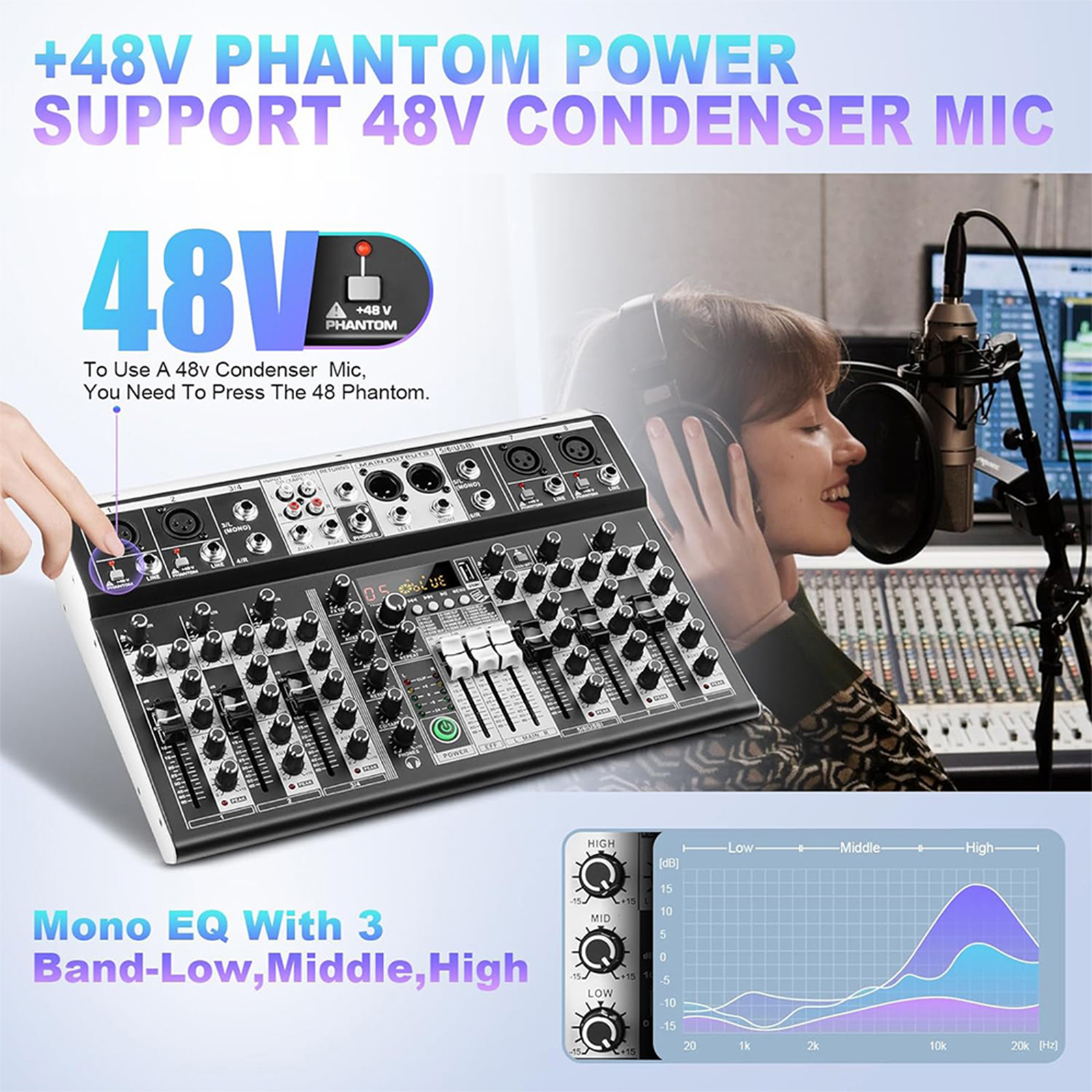 KDES KP8 Audio Mixer 8 Channel – Audio Mixer 4 Channel Bewertung und Preis