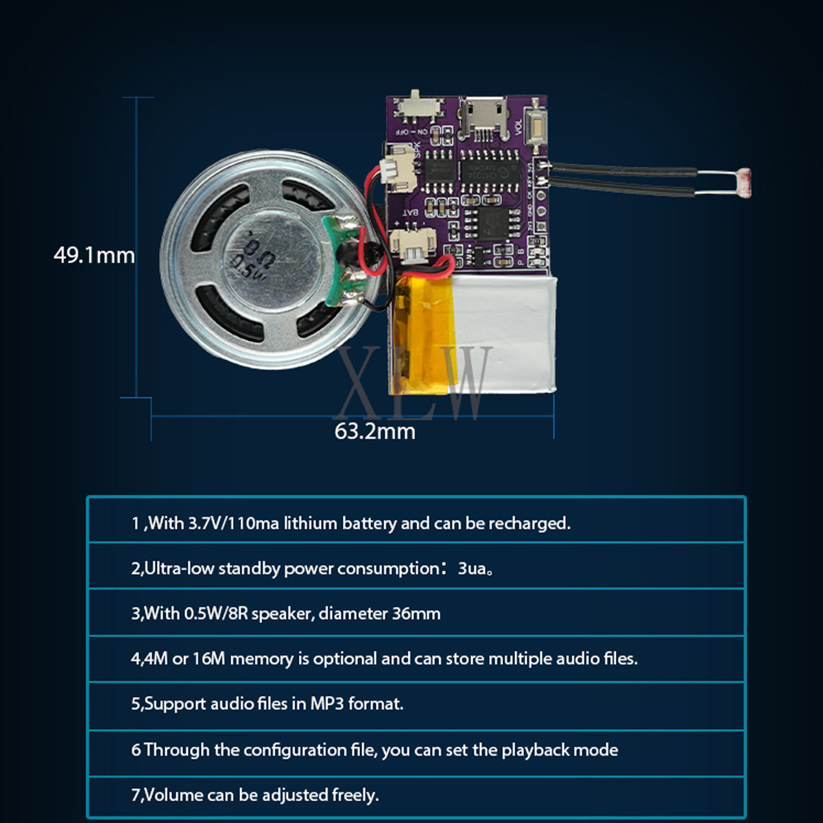 MP3 Music Sound Module, 4MB/16 – Audio Music App Bewertung und Preis