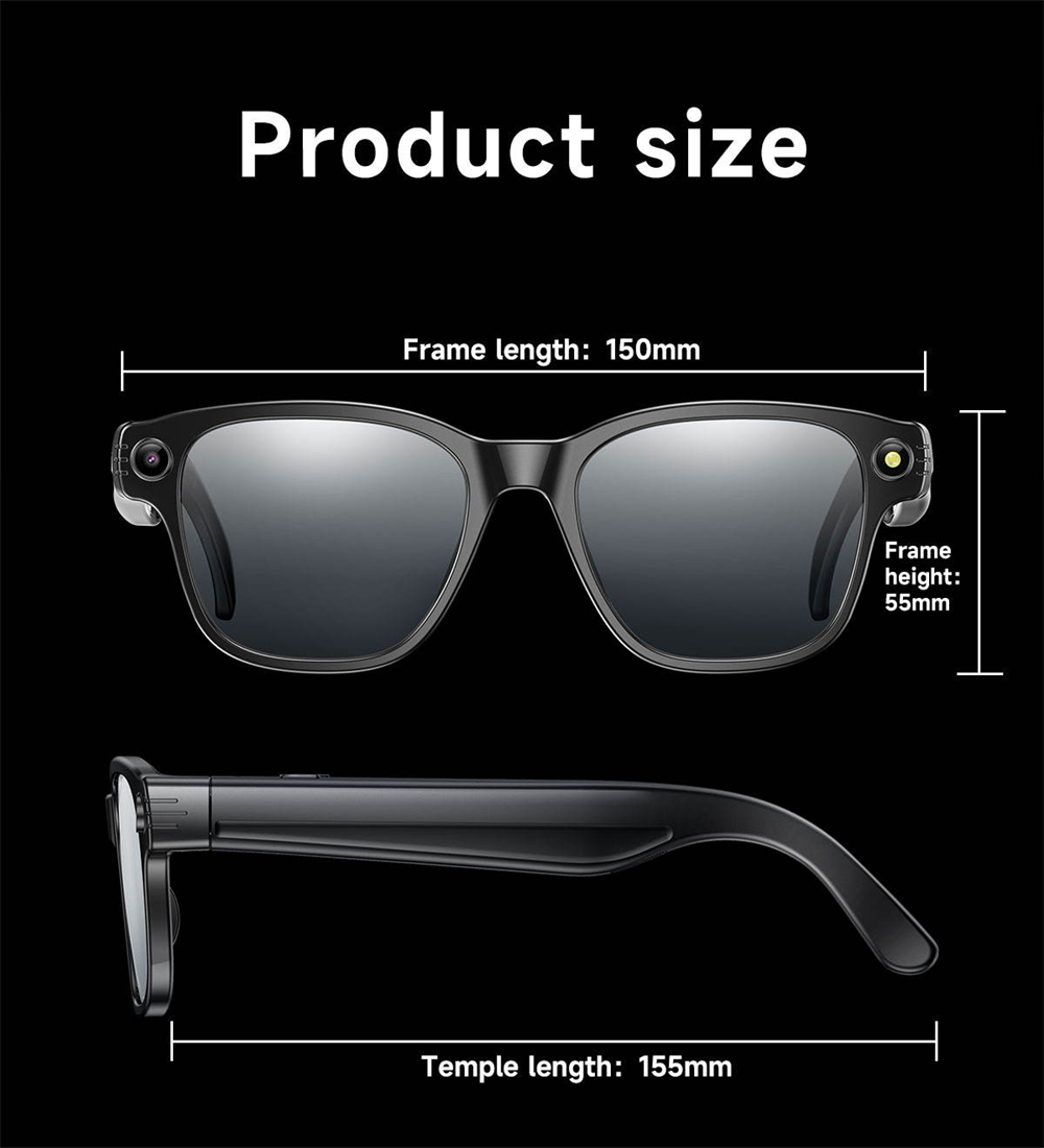 New L801 Smart Glasses 8MP 4K  – Audio Music To Video Ai Free Bewertung und Preis