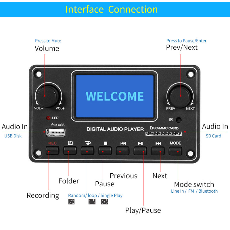 UNISIAN LCD Player Module MP3  – Audio Music App Bewertung und Preis