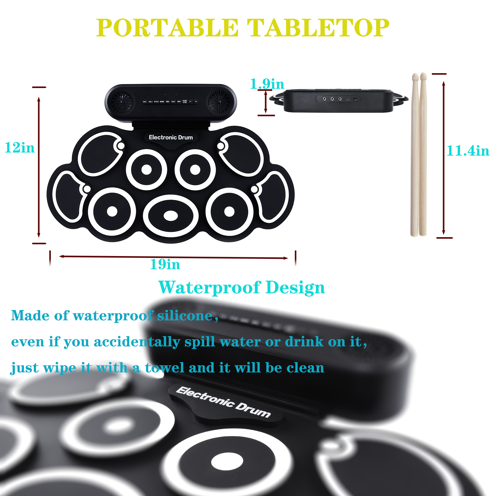 Electronic Drum Set USB Roll-U – Drum Practice Pad Bewertung und Preis