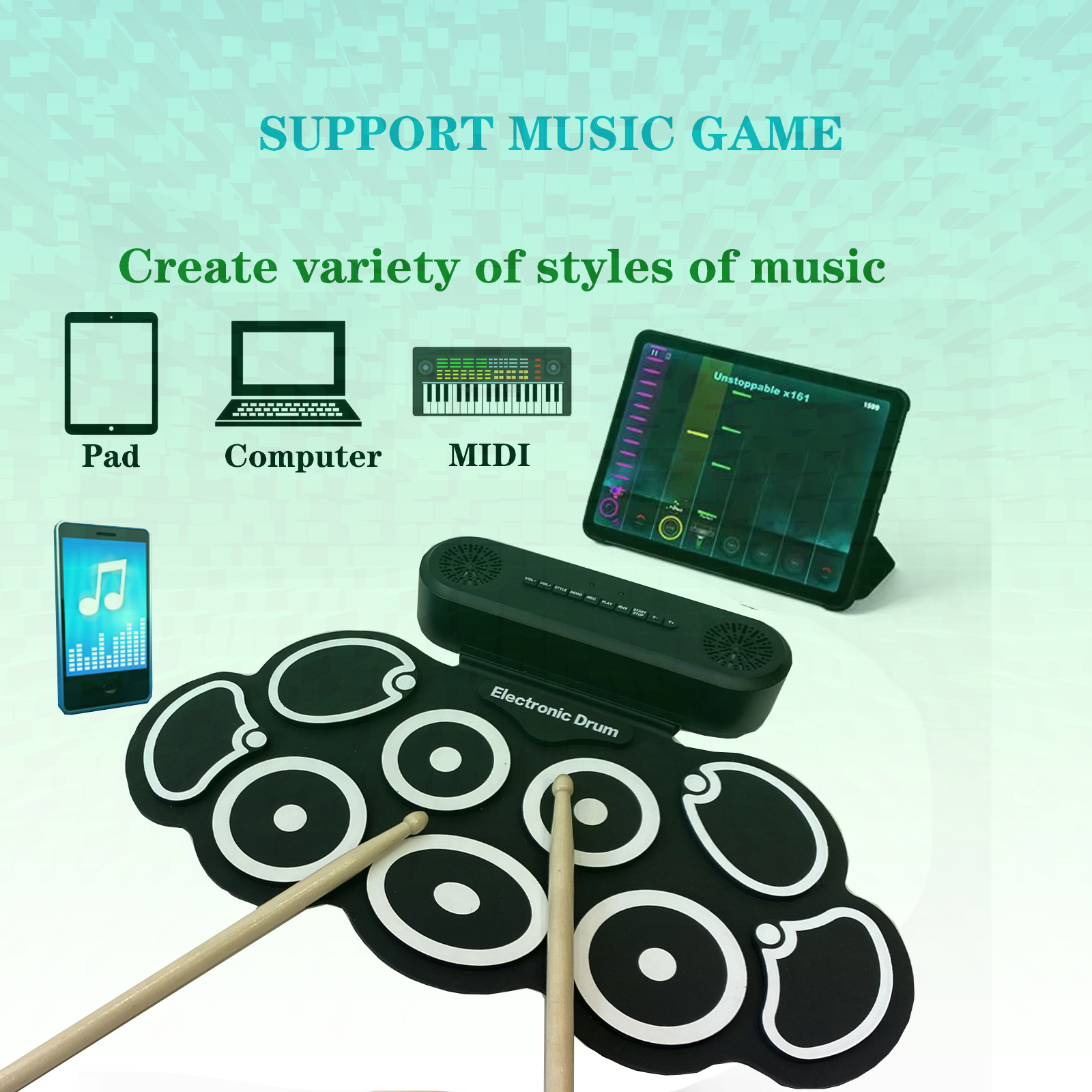 Electronic Drum Set USB Roll-U – Drum Practice Pad Bewertung und Preis
