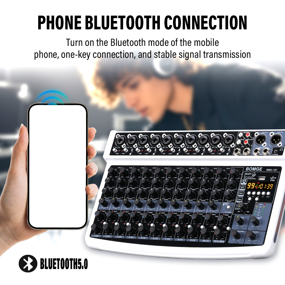 BOMGE 12-Channel Professional  – Audio Mixer 4 Channel Bewertung und Preis