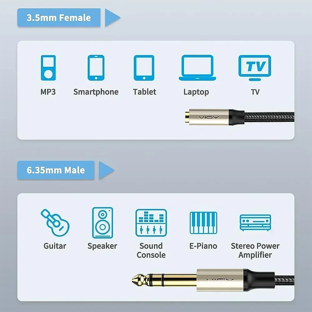 6.35mm To 3.5mm Headphone Adap – Audio Music Interface Bewertung und Preis