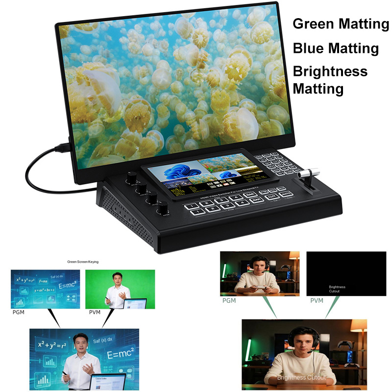 USB3.0 1080P 4 in 2 Out HDMI V – Audio Mixer 4 Channel Bewertung und Preis